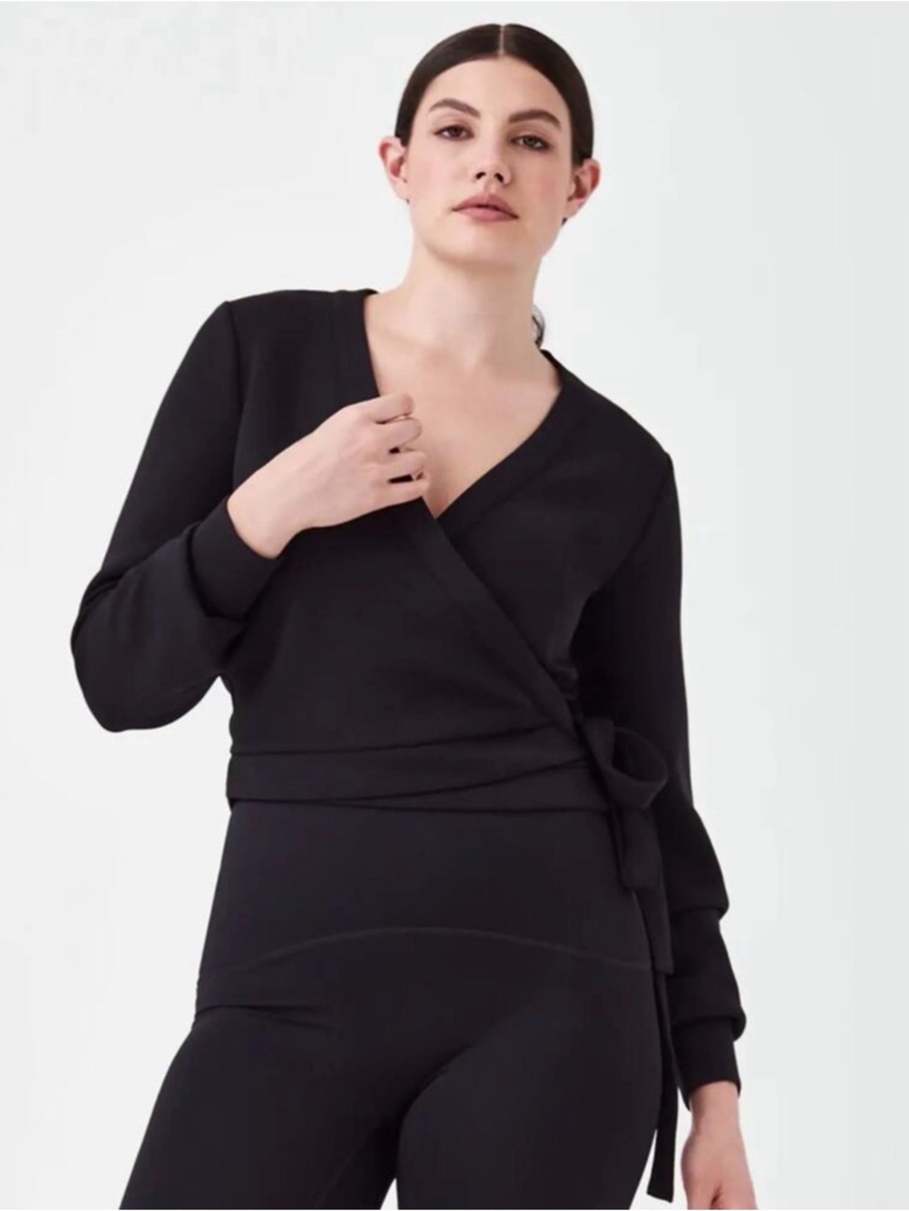 Spanx Air Essential Ballet Wrap Top, Size XL
